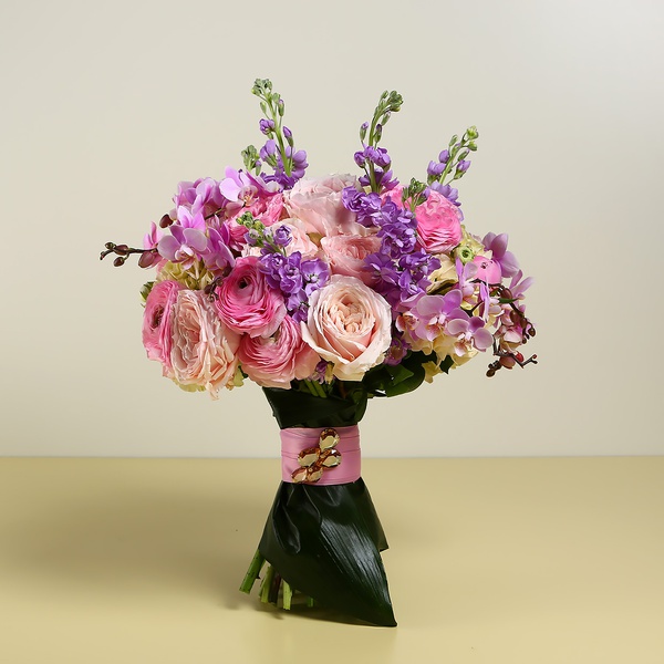 Bouquet lilac-pink with mattiola