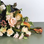 Funeral composition in cream color