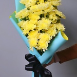 Букет з жовтої хризантеми