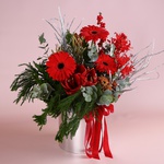 Зимова композиція у кошику "Зимова ідилія"