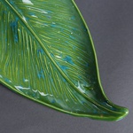 Керамический листочек зеленый, S