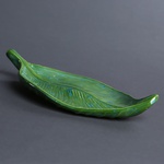 Ceramic leaf green, S