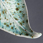 Small white-turquoise leaf