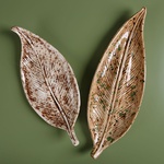 Leaf small beige-coffee