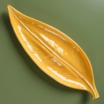 Ceramic leaf yellow, M