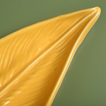 Ceramic leaf yellow, M