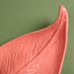 Керамічний листочок рожевий, S