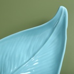 Ceramic leaf blue, S