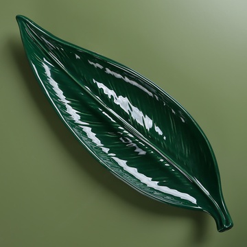 Ceramic leaf emerald, M