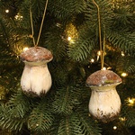 Christmas tree decoration "White mushroom"
