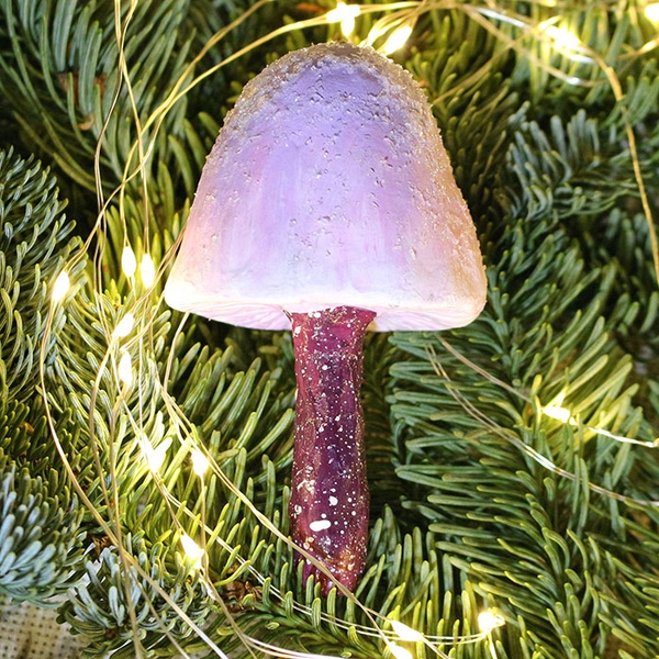 Christmas tree decoration "Pink mushroom"
