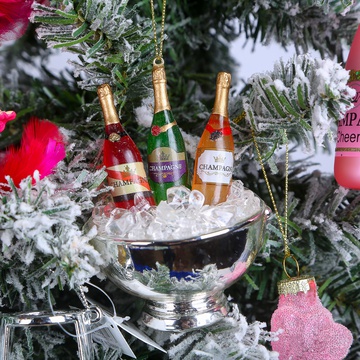 Glass Champagne Bottles in Bucket 11 cm