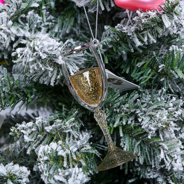 Christmas tree toy "Champagne glass" 11.5 cm