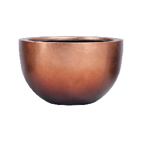 Planter Nieuwkoop Baq Metallic Bowl Matt Copper, M