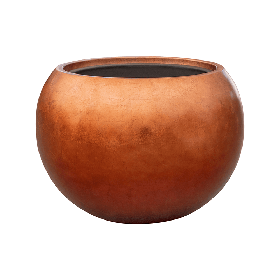 Planter Nieuwkoop Baq Metallic Globe matt copper, L