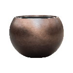 Кашпо Nieuwkoop Baq Metallic Globe кофе матовое, XL