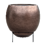 Кашпо Nieuwkoop Baq Metallic Globe Elevated кава матове, L