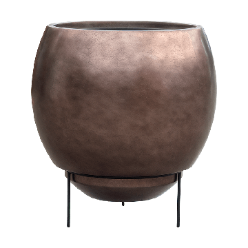 Кашпо NieКашпо Nieuwkoop Baq Metallic Globe Elevated кофе матовое, L