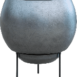 Кашпо Nieuwkoop Baq Metallic Globe Elevated матове сіро-блакитне, M