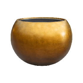 Planter Nieuwkoop Baq Metallic Globe matt honey, XL