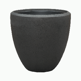 Planter Baq Polystone Plain Couple Smoke (with liner), L