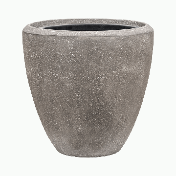 Planter Baq Polystone Plain Couple Grey (with liner), L