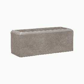 Planter Baq Polystone Plain Rectangle Grey, S