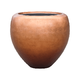 Кашпо Nieuwkoop Baq Metallic Couple медное матовое, L