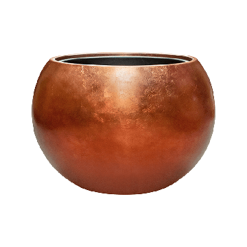 Planter Nieuwkoop Baq Metallic Globe matt copper, XL