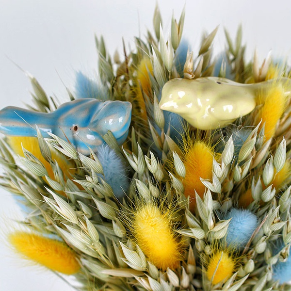 Дидух  Пасхальный с жёлто-голубым лагурусом