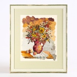 Картина в технике ошибана "Подсолнухи"