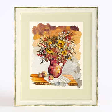 Painting in the technique of oshiban “Sunflowers”