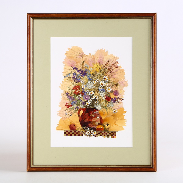 Картина в технике ошибана "Полевой букет"