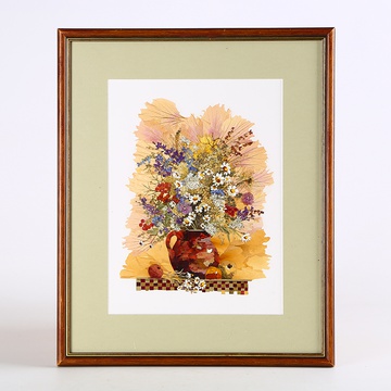 Painting in the technique of oshiban “Field bouquet”