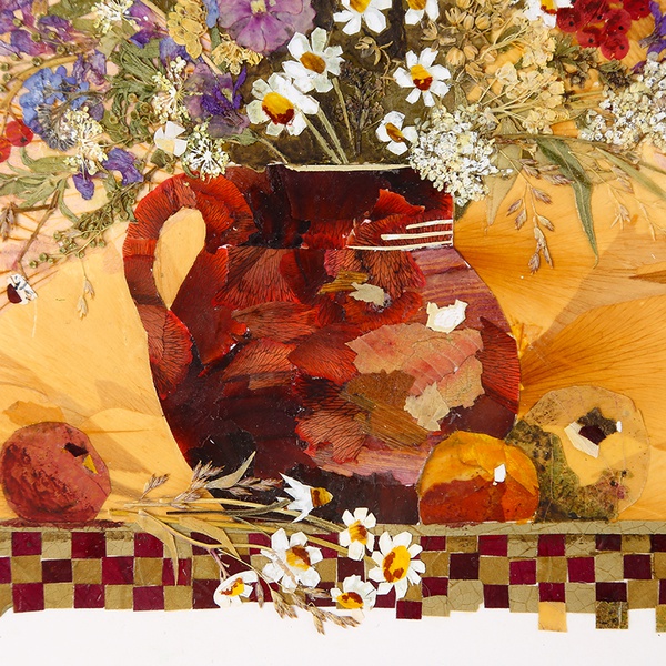 Картина в технике ошибана "Полевой букет"