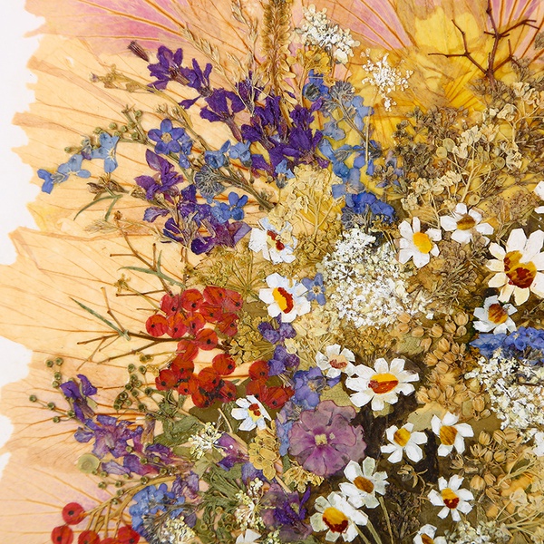 Картина в технике ошибана "Полевой букет"