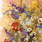 Картина в технике ошибана "Полевой букет"