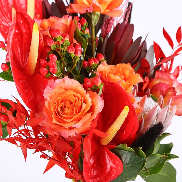 The bouquet "Fiery Passion"