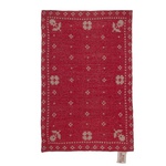 Плед ягоды и цветы красный