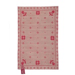 Плед ягоды и цветы красный