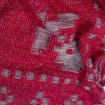 Плед ягоды и цветы красный