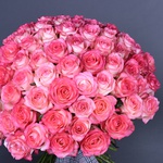 Букет з 101 рожевої троянди