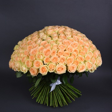 Букет из 201 персиковой розы