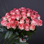 Bouquet of 51 two-color roses Jumilia