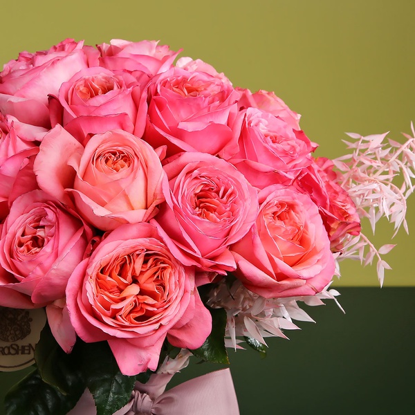 Букет з 25 рожевих троянд