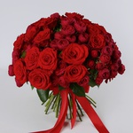 Букет «Красное — это Любовь»