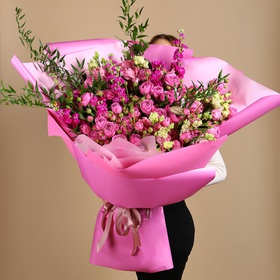 Bouquet Giant with rose Misty Bubbles