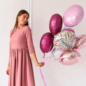 Bunch of pink balloons "Congratulations"