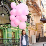 Bunch of pink balloons