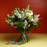 Light bouquet with fragrant Matthiola